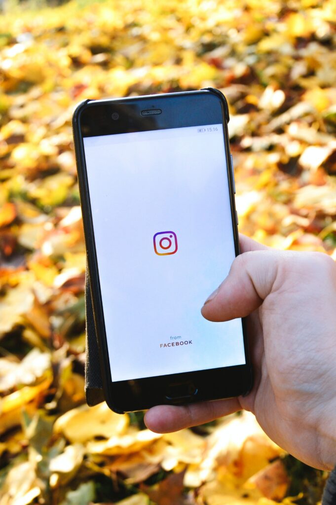 Page d'accueil Instagram avec le logo d’Instagram. Instagram racheter l'empire des réseaux sociaux.
